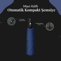 Mavi Kılıflı Otomatik Kompakt Şemsiye