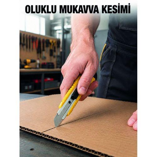 Metal Gövdeli 5’li Falçata Seti Profesyonel Maket Bıçağı Karton Koli  Kesici
