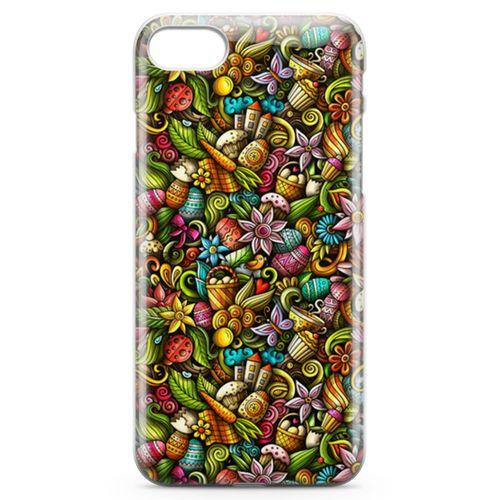 Apple iPhone 8 Kılıf Happy Doodle Arka Kapak Koruma Desenli Full Koruyucu