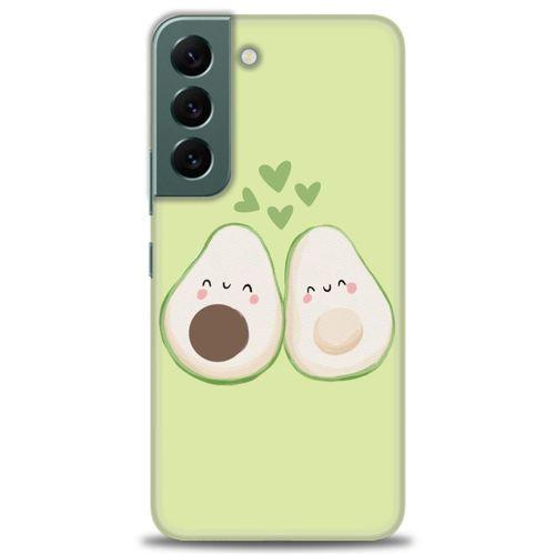 Samsung Galaxy S22 Kılıf HD Baskılı Kılıf - Avacado + Tam Ekran Koruyucu