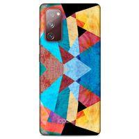 Samsung Galaxy S20 Fe Kılıf Pastel Renkler (25) Antişok Kapak Mavi Sarı