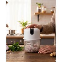 Usb Şarjlı Mini Rondo Sarımsak Soğan Zencefil