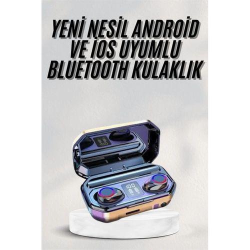 Yeni Nesil Bluetooth Kulaklık Uzun Pil Ömrü El Fenerli Dijital Şarj Göstergeli