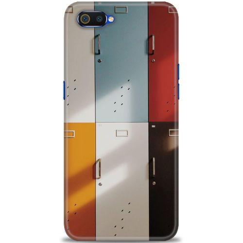 Realme C2 Kılıf HD Baskılı Kılıf - Renkli Kapılar + Tam Ekran Koruyucu