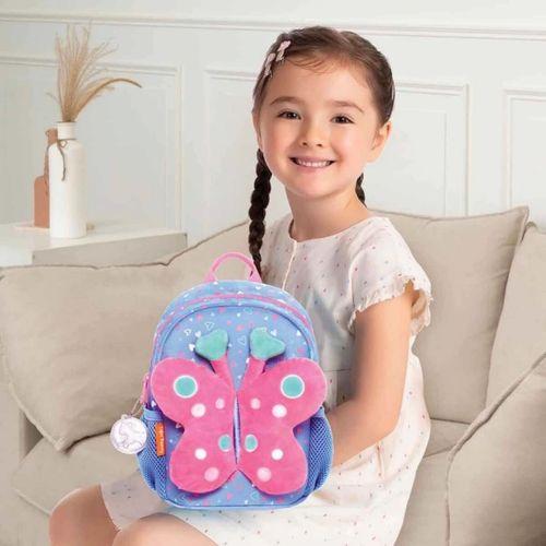Eğitici Oyuncak Peluş Kelebekli Mor Anaokulu Çantası