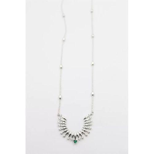 Taşlı Vip Kolye - Gümüş