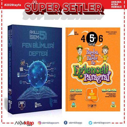 İsem Yayınları 5. Sınıf Fen Bilimleri Akıllı İsem ve Lodos Eğlenceli Paragraf Soru Bankası Seti 2 Kitap