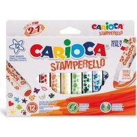 Carioca Carioca Stamperello Yıkanabilir Keçeli Boya Kalemi 12li (Bir Ucu Keçeli Kalem Bir Ucu Damga)
