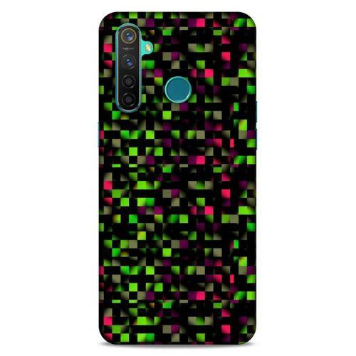 Lopard Oppo Realme 5 Pro Uyumlu Kılıf PiXel (25) Antişok Kapak Yeşil Pembe