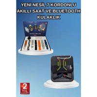 2025 Model Kablosuz Kulaklık Ve Yeni Nesil Akıllı Saat Metal Kayış Plastik Kayış