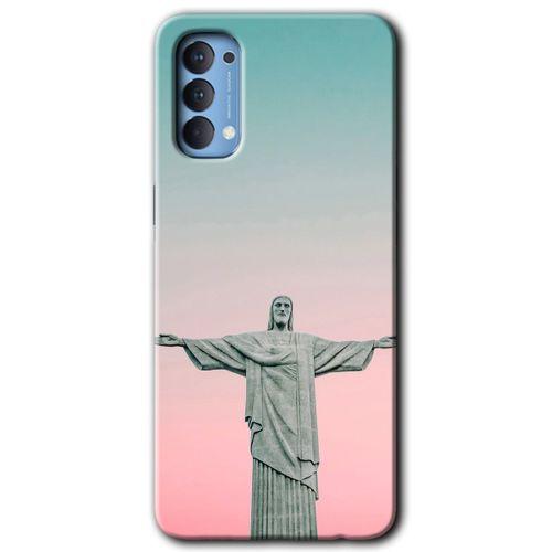 Oppo Reno 4 HD Baskılı Kılıf + 9D Tam Ekran Koruyucu - Rio