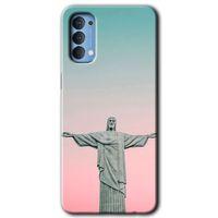 Oppo Reno 4 HD Baskılı Kılıf + 9D Tam Ekran Koruyucu - Rio