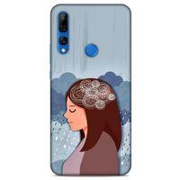 Huawei Y9 Prime 2019 Kılıf Depresyon (30) Silicone Case Şeker Pembe Sarı