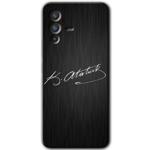 Potkal Hediye Fabrikası Vivo V23 5G Kılıf HD Desen Baskılı Arka Kapak - İmza Atatürk