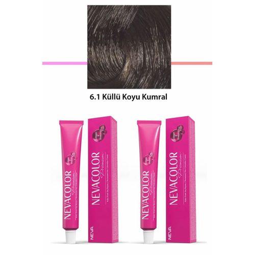 2 li Set Premium 6.1 Küllü Koyu Kumral - Kalıcı Krem Saç Boyası 2 X 50 g Tüp