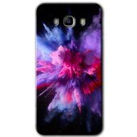 Galaxy J7 2016 Kılıf HD Desen Baskılı Arka Kapak - Color Splash Purple