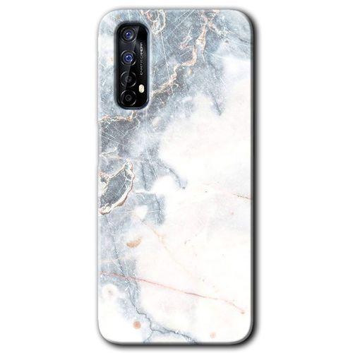 Realme 7 Kılıf HD Desen Baskılı Arka Kapak - White Marble