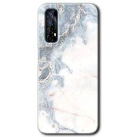Realme 7 Kılıf HD Desen Baskılı Arka Kapak - White Marble