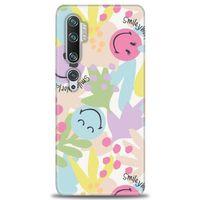 Xiaomi Mi Note 10 Pro Kılıf HD Baskılı Kılıf - Smiley World + Tam Ekran Koruyucu