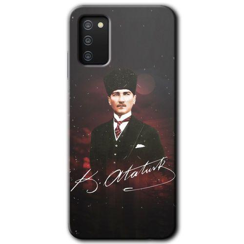 Galaxy A02s Kılıf HD Desen Baskılı Arka Kapak - Kemal Atatürk