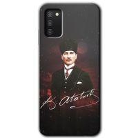 Galaxy A02s Kılıf HD Desen Baskılı Arka Kapak - Kemal Atatürk