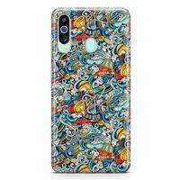 Samsung Galaxy M40 Kılıf Uludağ Doodle Arka Kapak Koruma Desenli Full Koruyucu