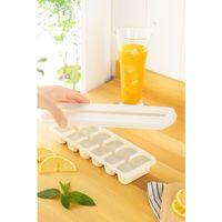 Kapaklı Büyük Boy Buz Kalıbı 12 Gözlü Buzluk Ekru