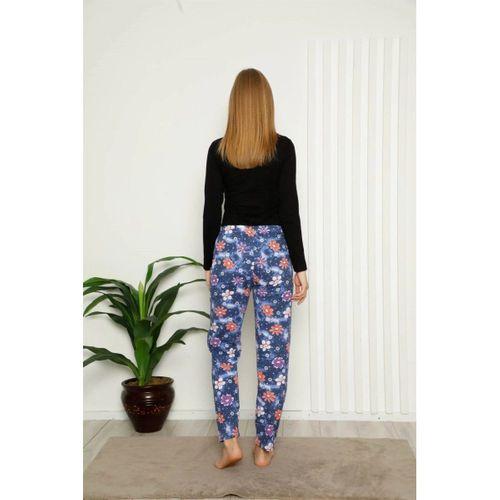 Kadın Pamuklu Alt Pijama Lacivert