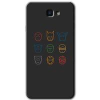 Samsung Galaxy J7 Prime HD Baskılı Kılıf + 9D Tam Ekran Koruyucu - Avengers Minimalism