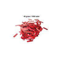 Kırmızı 15 x 5 mm Dantel Oya Yazma Halhal Abiye Lazer Kesim Pul 1000 adet / 40 gram