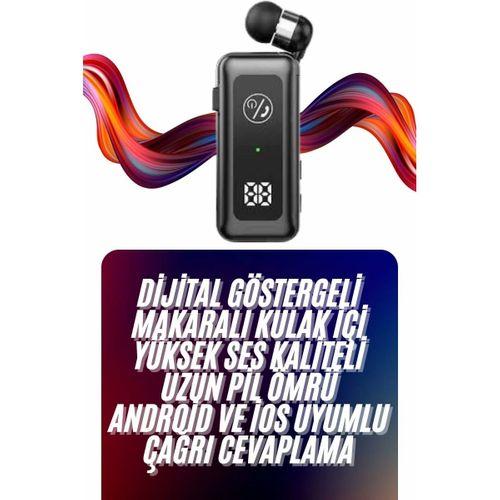 Makaralı Bluetooth Kulaklık Telefon Uyumlu Makaralı Tf Kart Girişli Güç Göstergeli