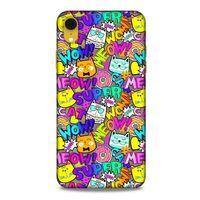 Graffitix (12) Desenli Silikon Kapak Apple iPhone XR Kılıf