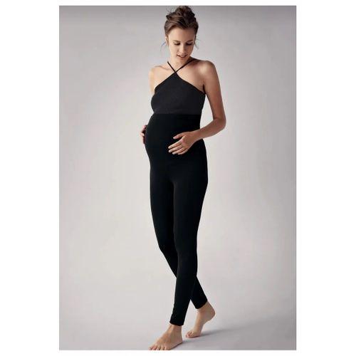 Hamile Taytı Siyah Şardonlu A Kalite Ayarlanabilir Bel Lastikli