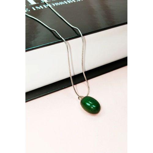 Aventurin Doğal Taşı Zincirli El Yapımı Kolye Uç: 2 cm Zincir: 20 cm Kutulu