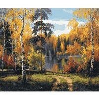 Canvas Göl Manzarası 2 Sayılarla Boyama Seti  Kasnaklı  50 x 65 cm