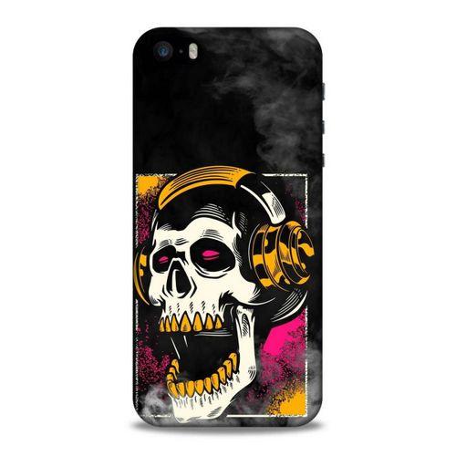 Lopard Apple Iphone 5S Uyumlu Kılıf Tattoo's (10) Full Koruma Kılıfı Turuncu
