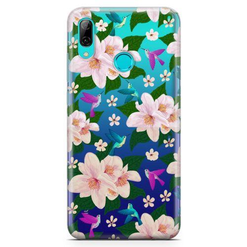 Huawei Y7 2019 Kılıf Karanfil Kuşlar Arka Kapak Koruma Desenli Full Koruyucu