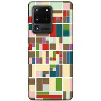 Lopard Samsung Galaxy S20 Ultra Uyumlu Kılıf Soyut Sanat (47) Baskılı Crystal Flex Kılıf