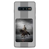 Samsung Galaxy S10 Kılıf Atatürk (39) Liquid Crystal Kılıf Gri Şerit