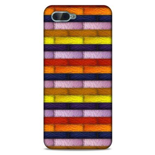 Oppo Rx17 Neo Kılıf Patchwork (30) Silicone Case Şeker Pembe Sarı