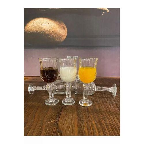 6'lı Larin Kahve Yanı Su Bardağı Şeffaf Renk Royaleks-70682