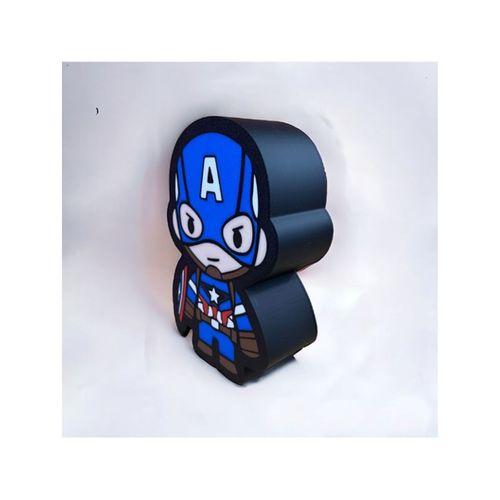 Kaptan Amerika LED Işık Kutusu 3D Baskı (Bu ürün Sadece Plastik parçadır - Almadan Önce Soru Sorabilirsiniz)