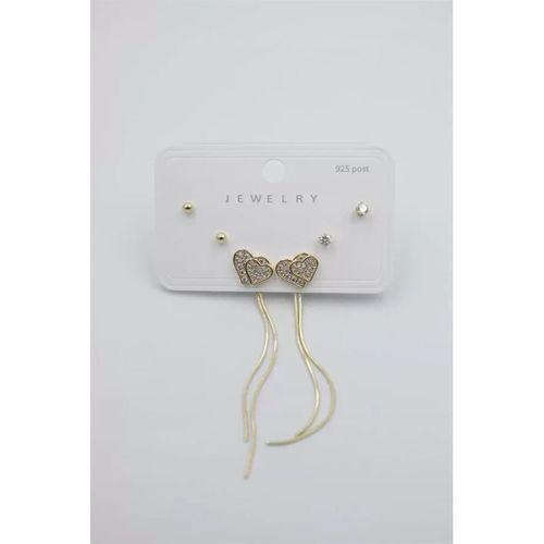 Çoklu Set Küpe - Altın