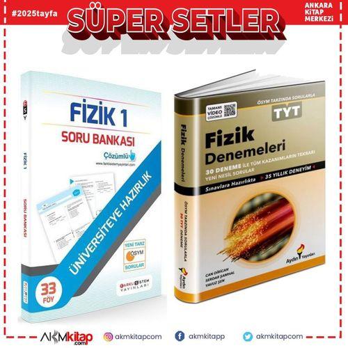 Farklı Sistem TYT Fizik Soru Bankası ve Aydın Deneme Seti 2 Kitap