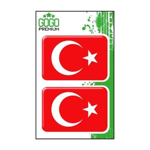 SEVGENT Türk Bayrağı 3 (4X6 Cm) İkili Damla Etiket