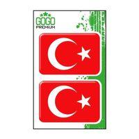 SEVGENT Türk Bayrağı 3 (4X6 Cm) İkili Damla Etiket