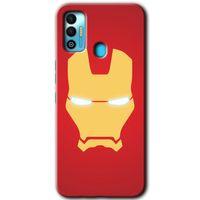 MRCİLETİSİM Tecno Spark 7T Kılıf HD Desen Baskılı Arka Kapak+Temperli Cam - İronMan