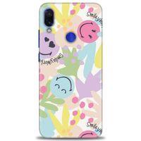 Xiaomi Redmi Note 7 Kılıf HD Baskılı Kılıf - Smiley World + Tam Ekran Koruyucu