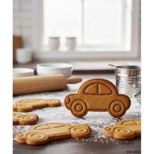 Minik Araba Figürlü Kurabiye Kalıbı ve Hamur Kesici – Şeker Hamuru ve Oyun Hamuru İçin Tek Parça Kalıp