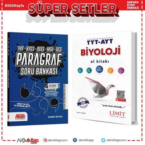 Limit TYT AYT Biyoloji El Kitabı ve AKM Paragraf Soru Bankası Seti 2 Kitap